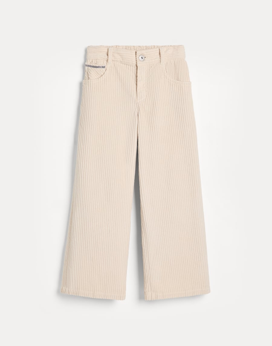 Corduroy A-line trousers Milk Girls - Brunello Cucinelli