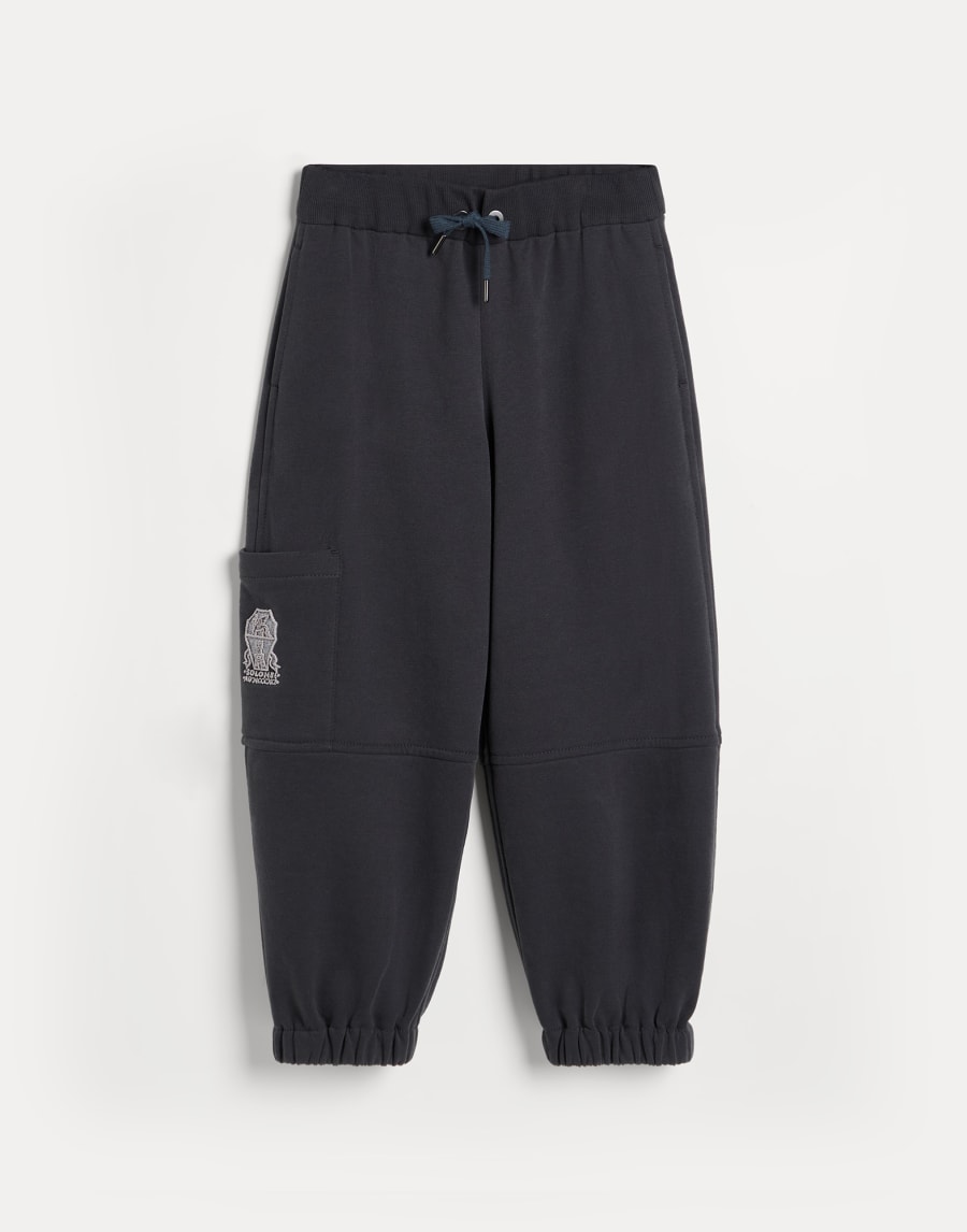 French terry trousers Blue Girls - Brunello Cucinelli