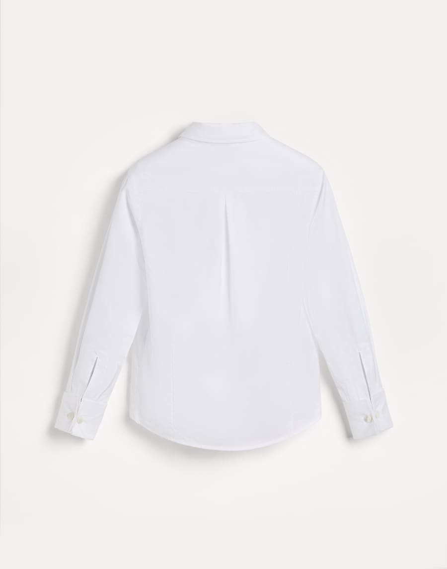 Рубашка из твила Белый Мальчики - Brunello Cucinelli