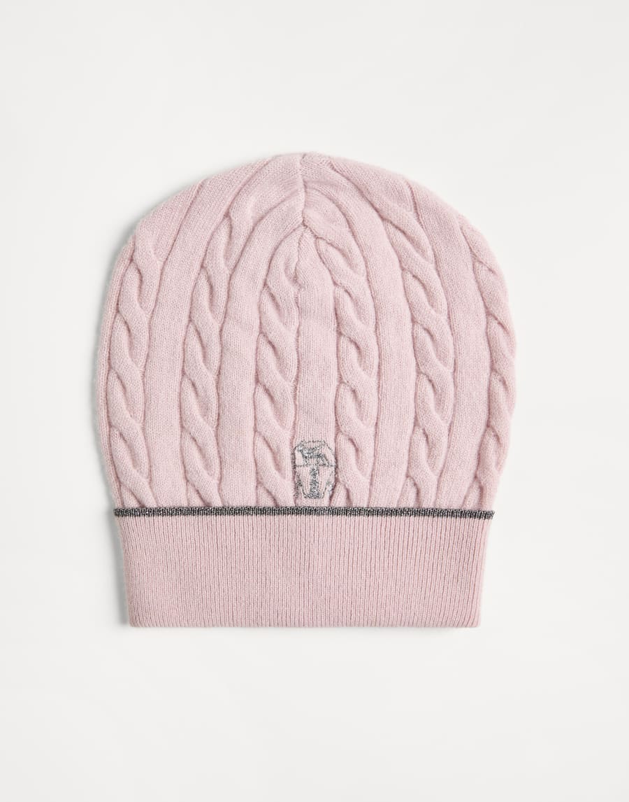 Papalina in maglia Rosa Bambina - Brunello Cucinelli