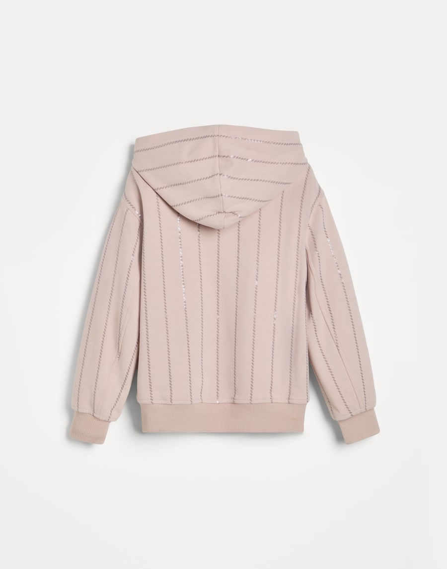 Smooth cotton French terry sweatshirt Pink Girls - Brunello Cucinelli