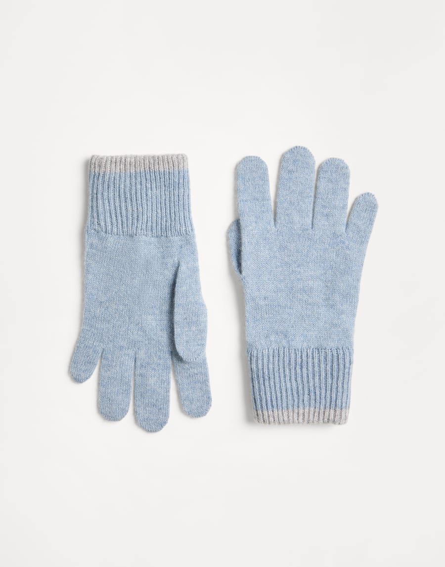 Cashmere gloves Sky Blue Boys - Brunello Cucinelli