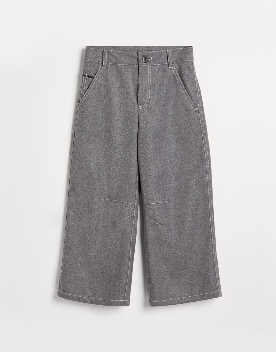 Pantalone Carpenter Grigio Bambina - Brunello Cucinelli