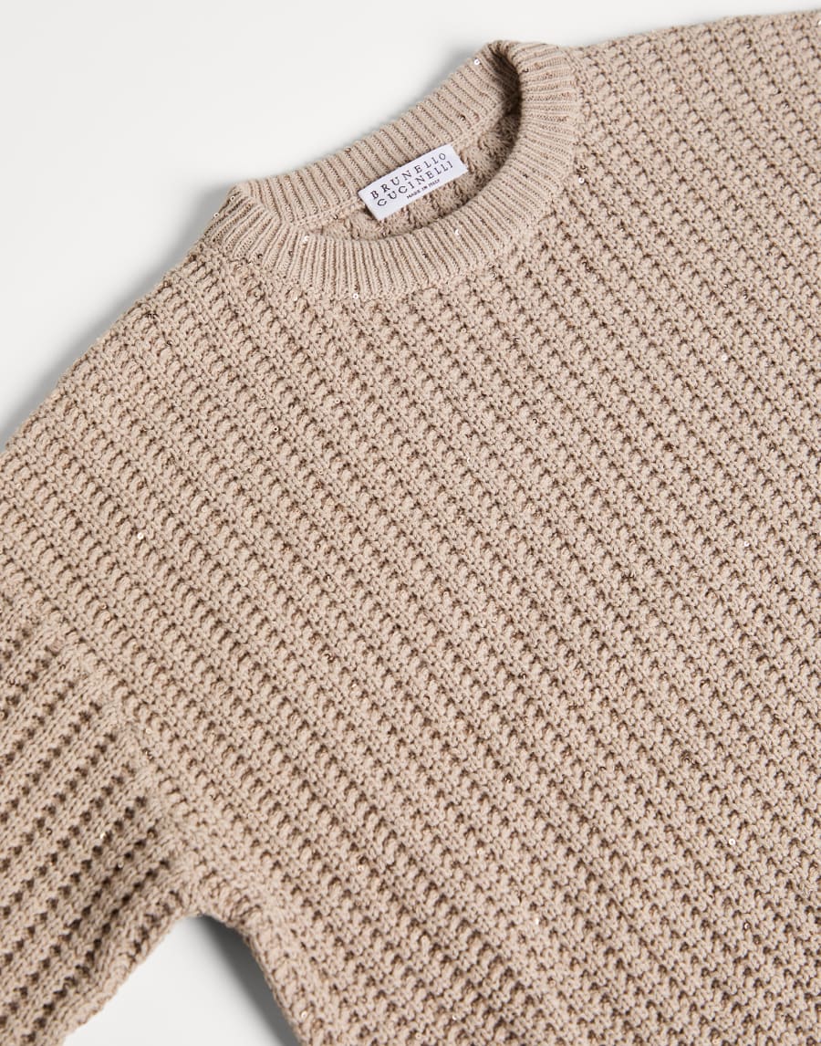 Pullover aus Baumwolle Beige Mädchen - Brunello Cucinelli