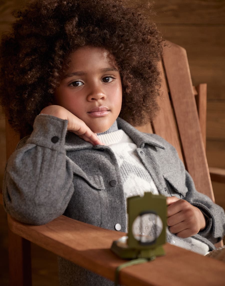 Top with sparkling seams Medium Grey Girls - Brunello Cucinelli