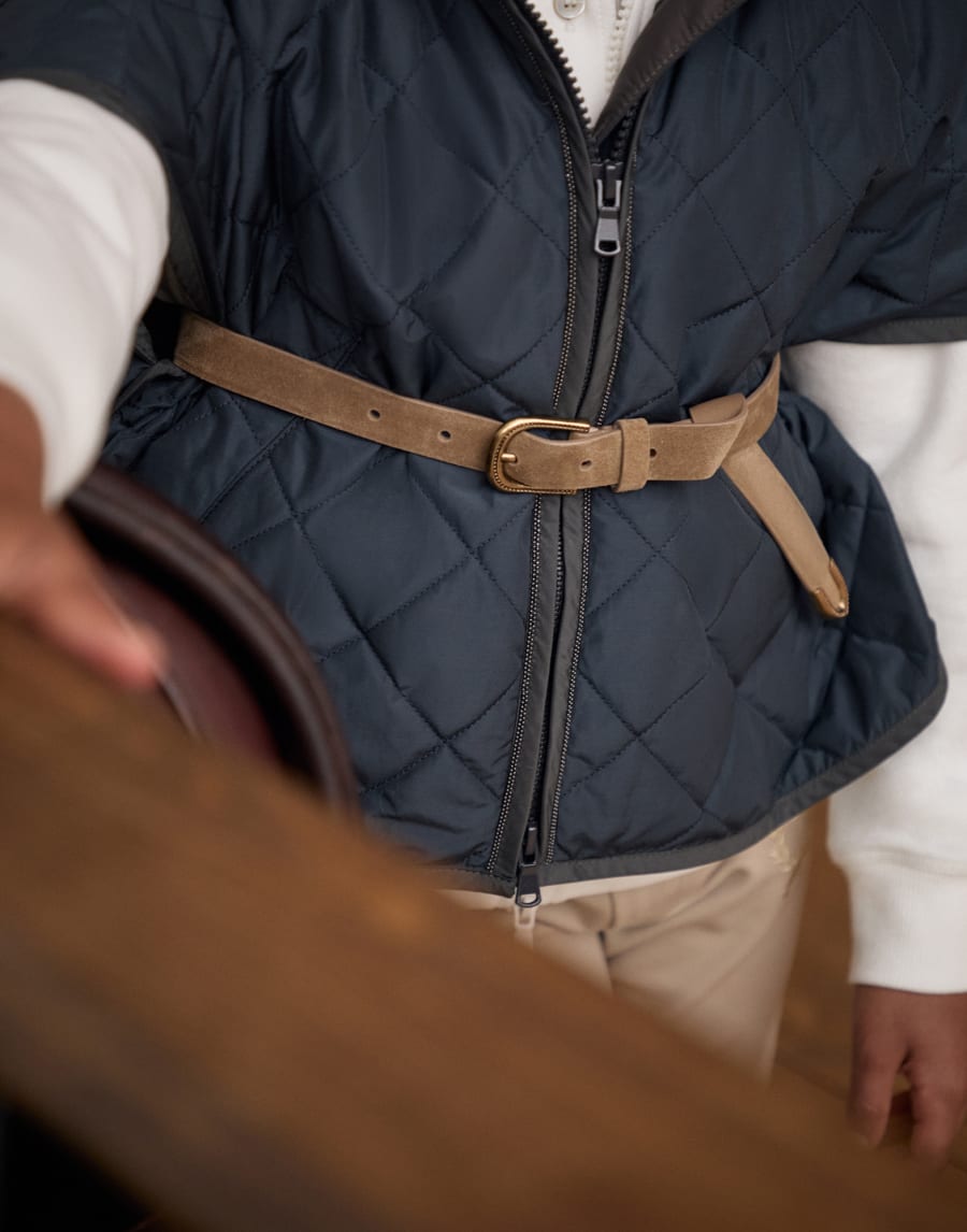 Cintura in camoscio Marrone Bambina - Brunello Cucinelli