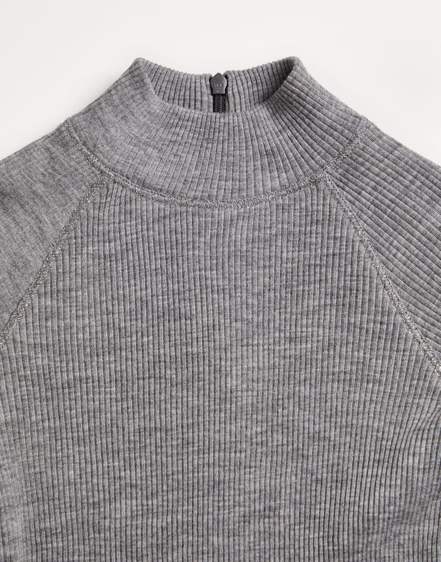 Top con Sparkling Seams Gris Medio Niña - Brunello Cucinelli