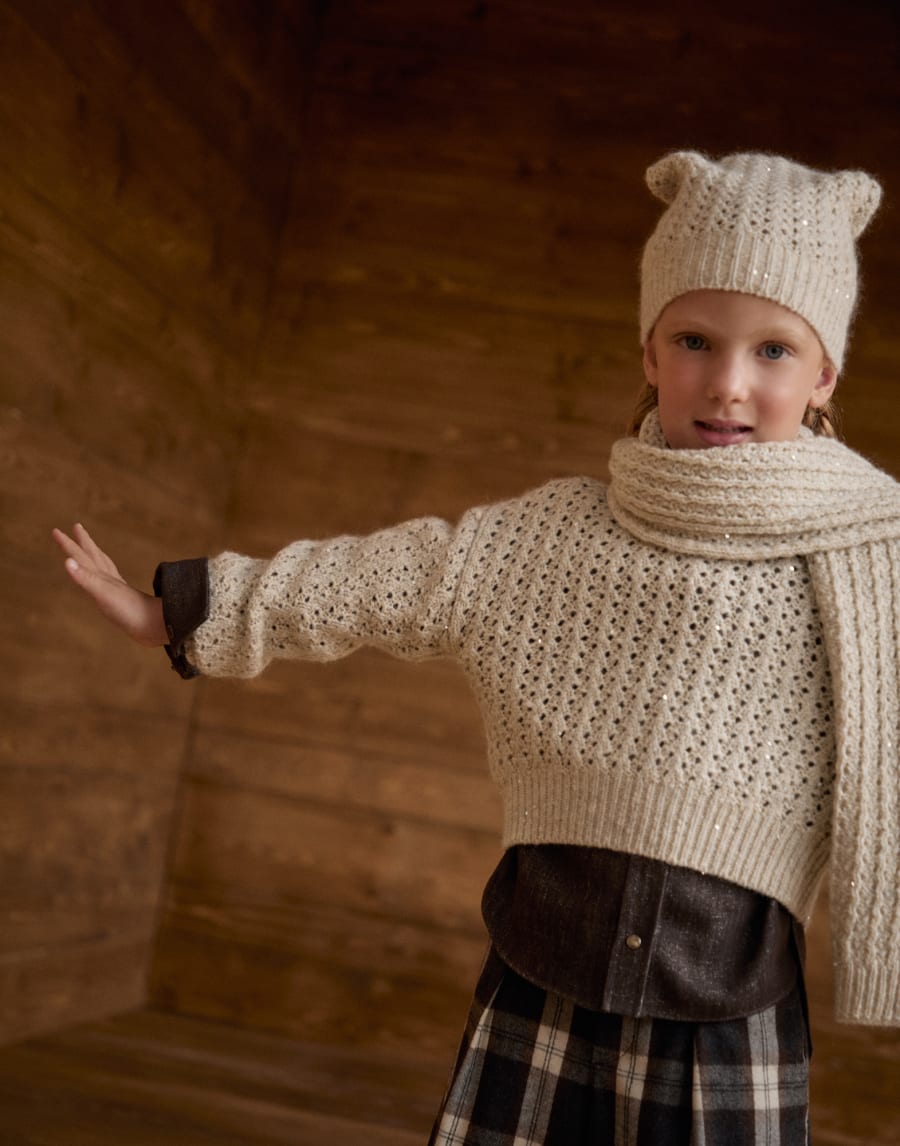 Dazzling sweater Beige Girls - Brunello Cucinelli
