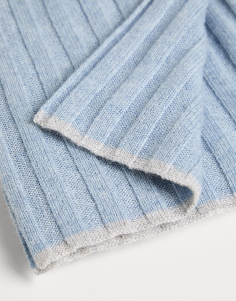 Cashmere knit scarf Sky Blue Boys - Brunello Cucinelli