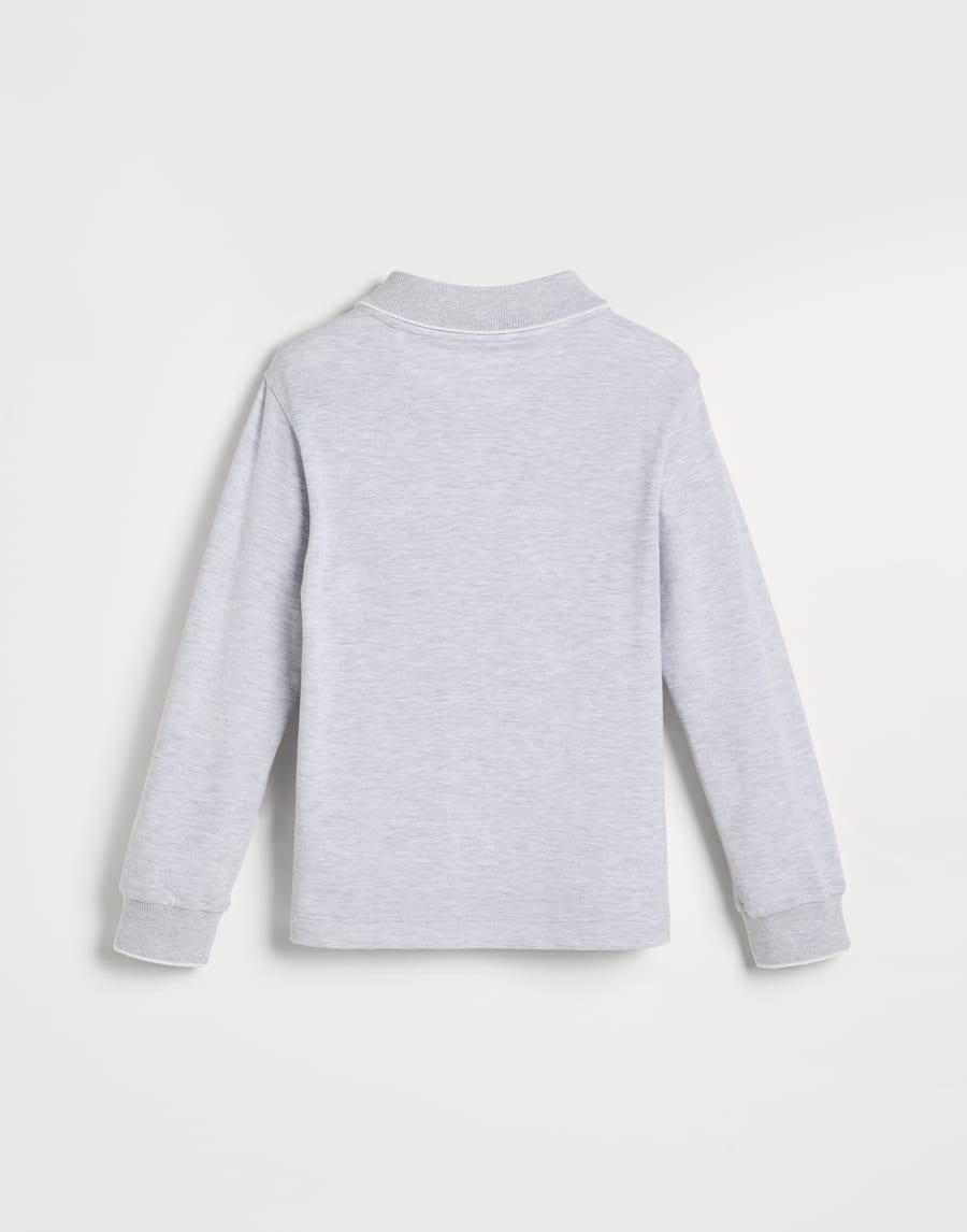 Piqué polo shirt Light Grey Boys - Brunello Cucinelli