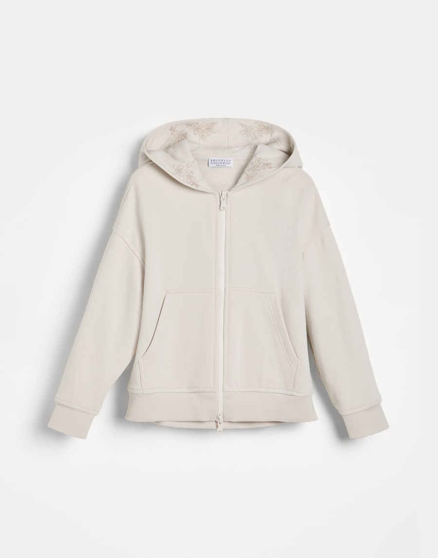 Sparkling blossom embroidery sweatshirt Panama Girls - Brunello Cucinelli