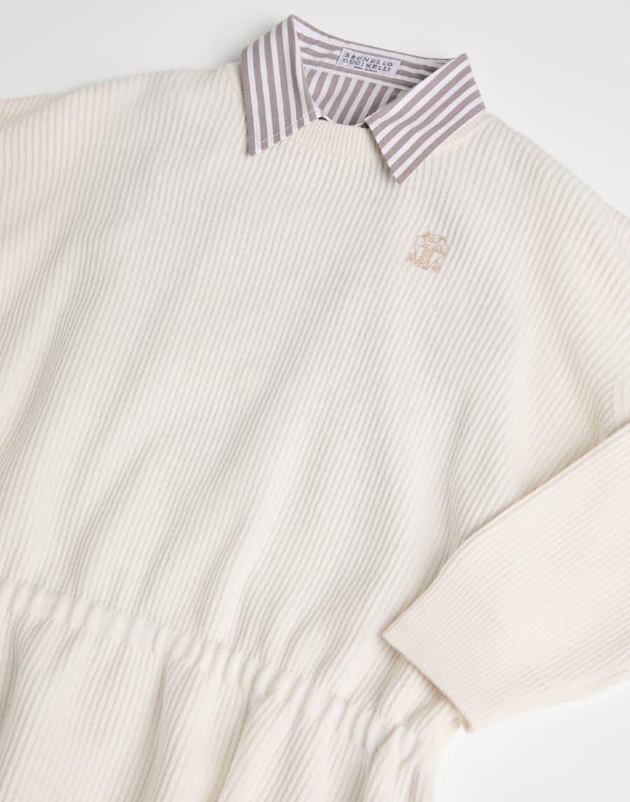 Wool, cashmere and silk dress with shirt Panama Girls - Brunello Cucinelli