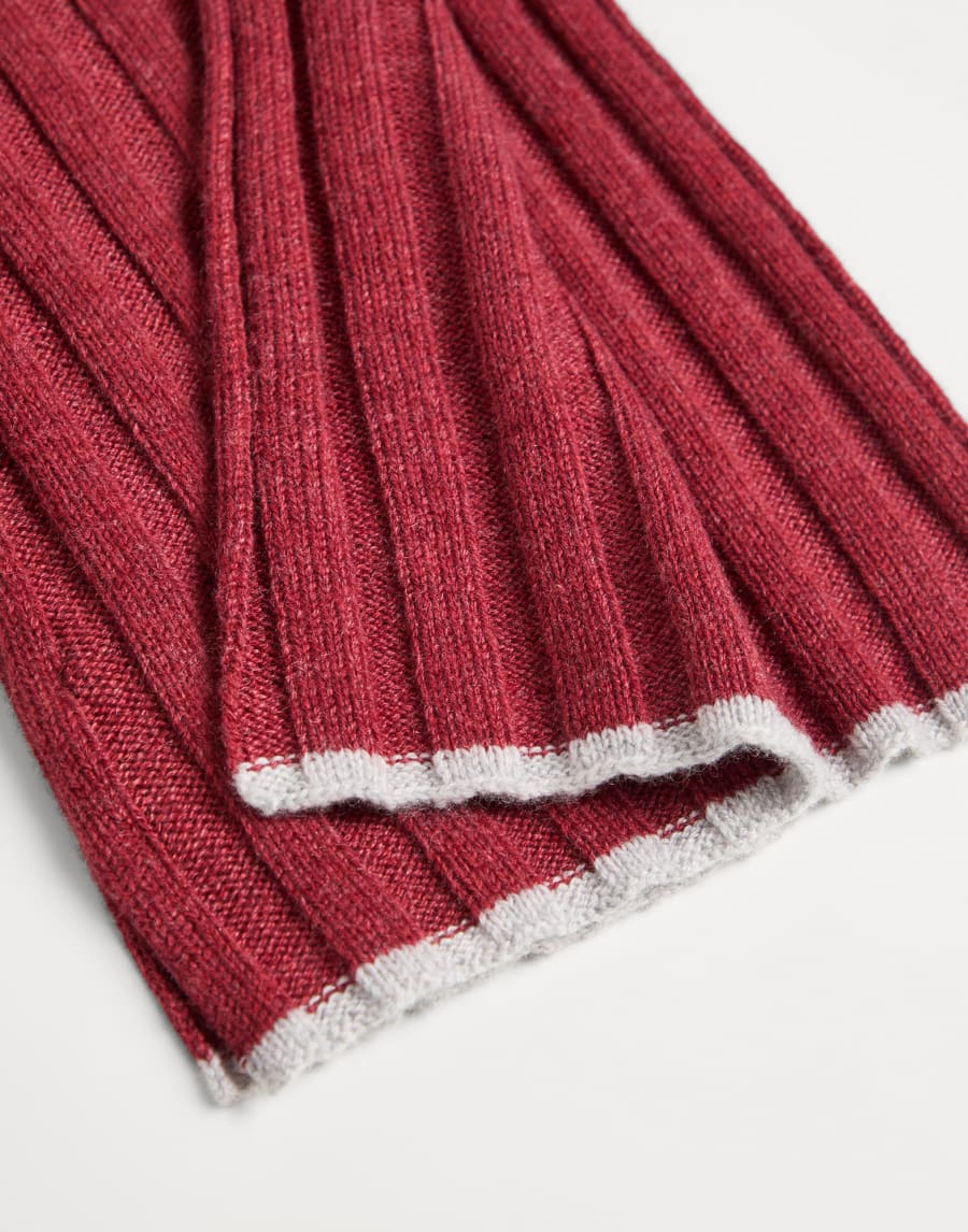 Cashmere knit scarf Red Boys - Brunello Cucinelli