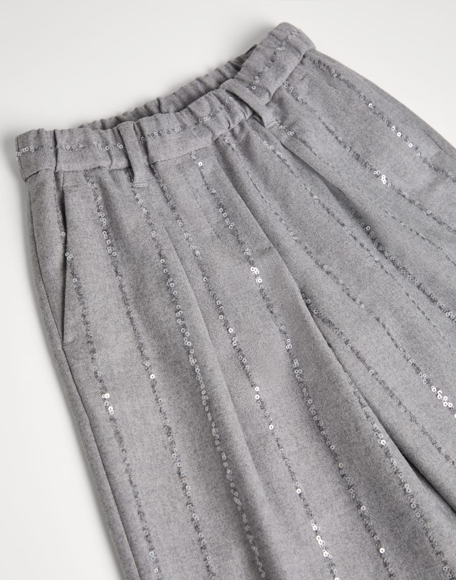 Брюки из фланели Серый Девочки - Brunello Cucinelli