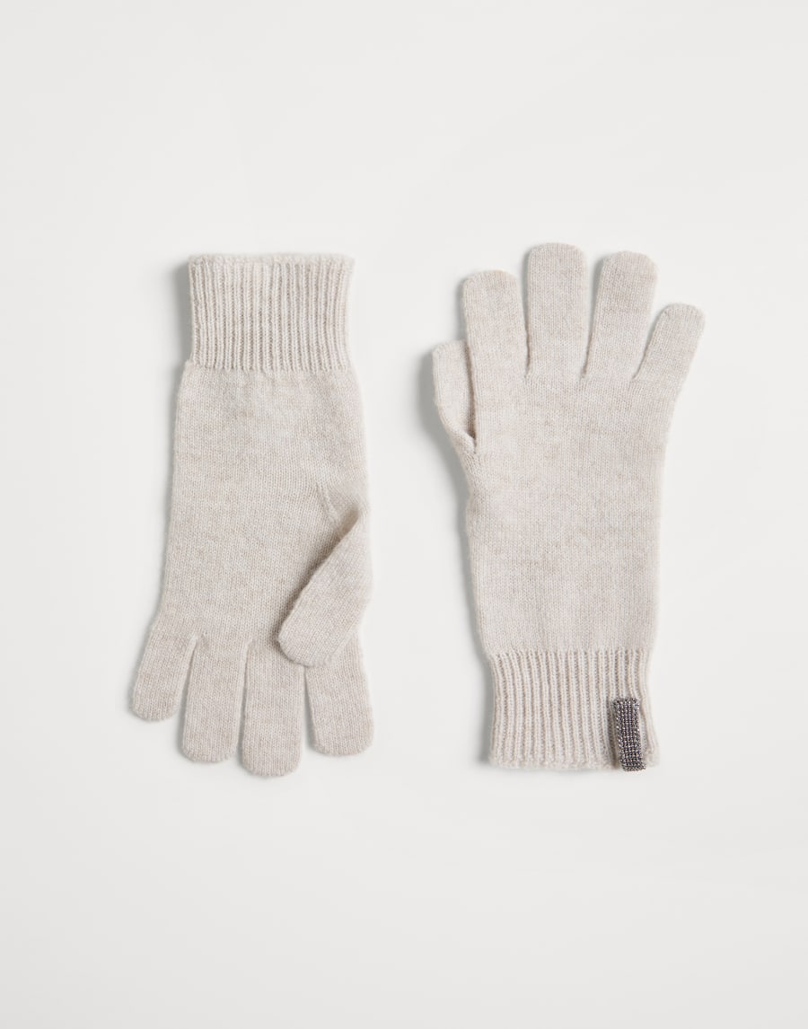Guanti in maglia Grigio Chiaro Bambina - Brunello Cucinelli