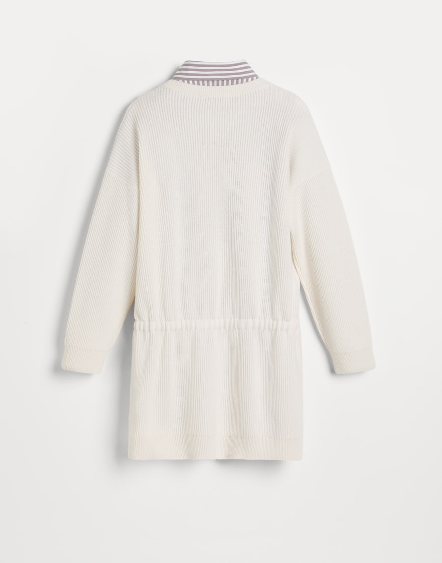 Robe laine, cachemire et soie avec chemise Panama Fille - Brunello Cucinelli