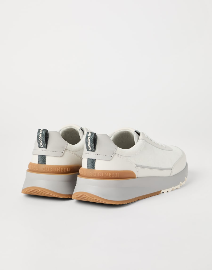 Suede and calfskin runners White Man - Brunello Cucinelli