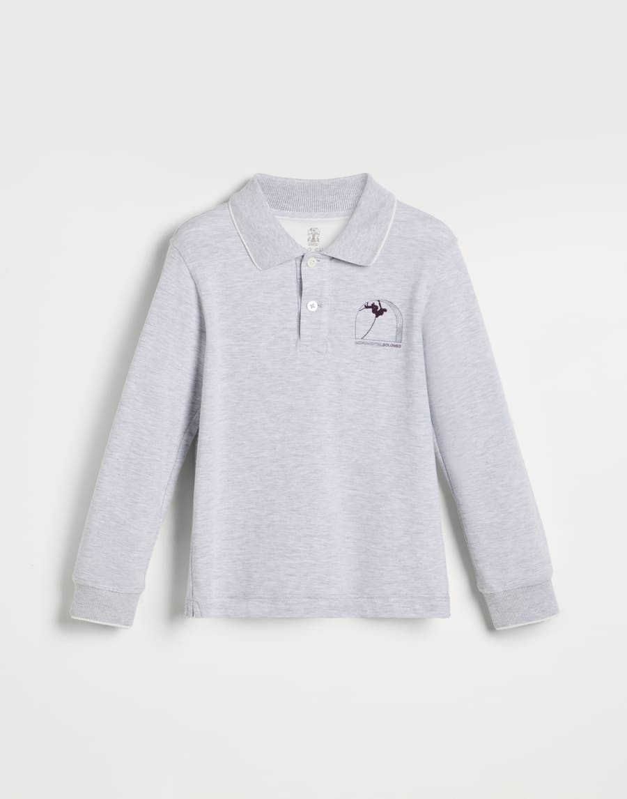 Polo de piqué Gris Claro Niño - Brunello Cucinelli