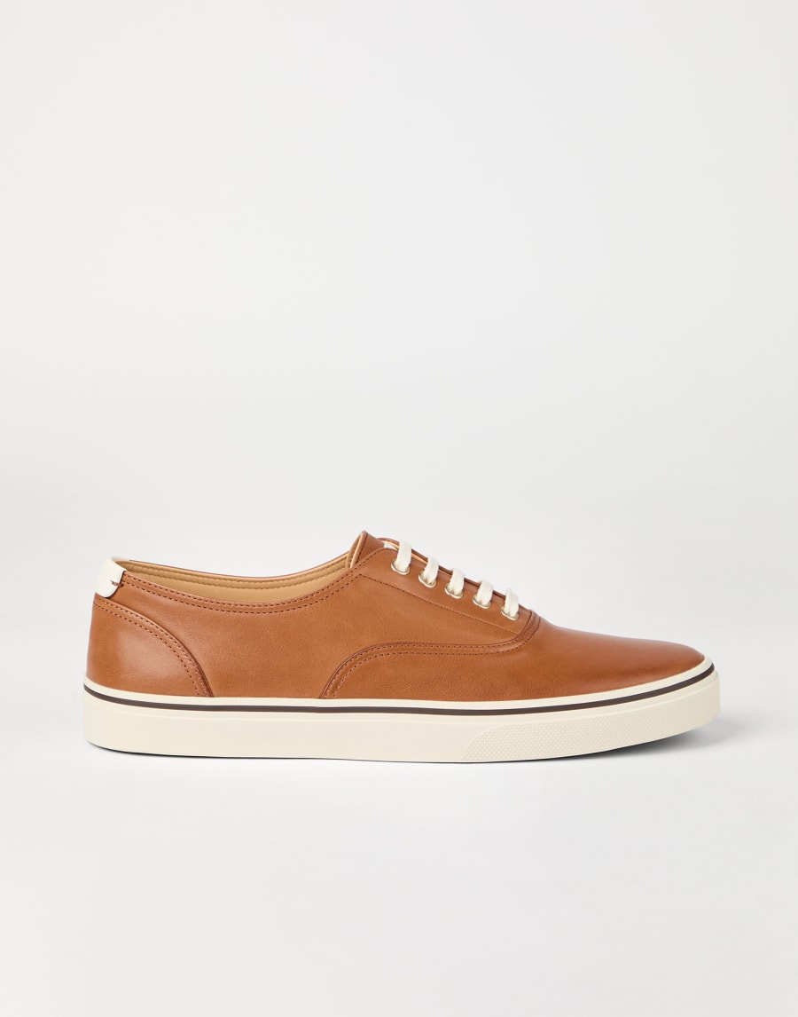 Calfskin sneakers Brown Man - Brunello Cucinelli