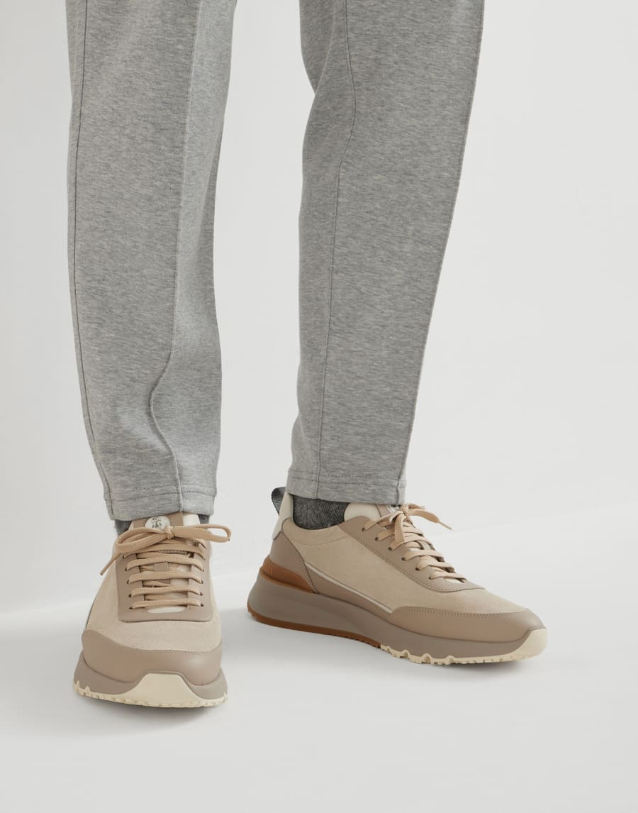 Suede and calfskin runners Buff Man - Brunello Cucinelli