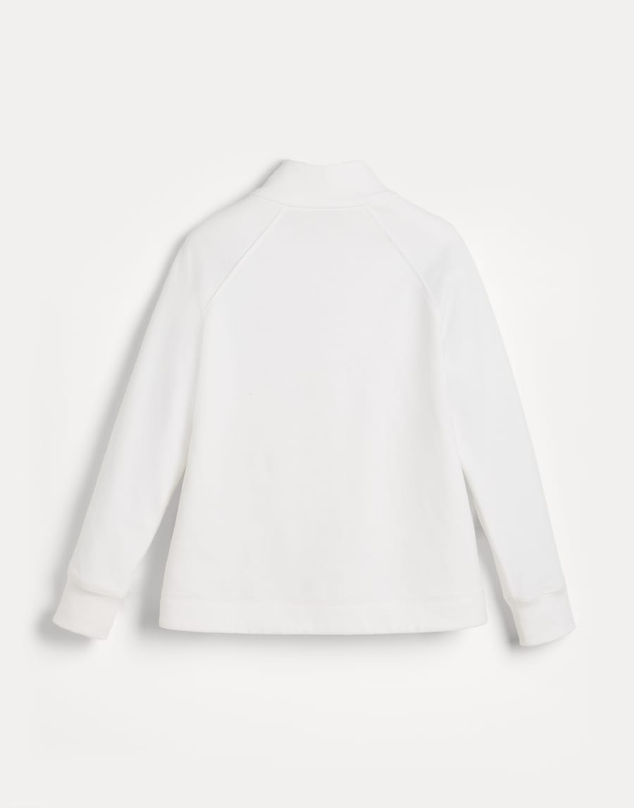 Smooth cotton French terry sweatshirt White Girls - Brunello Cucinelli