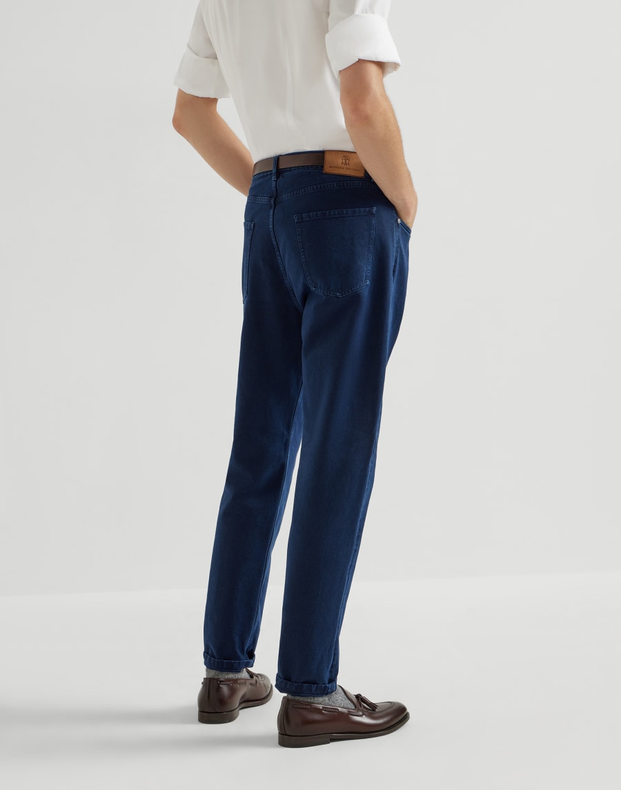Garment-dyed denim trousers Blue Man - Brunello Cucinelli