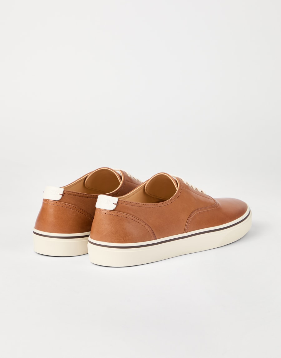 Calfskin sneakers Brown Man - Brunello Cucinelli