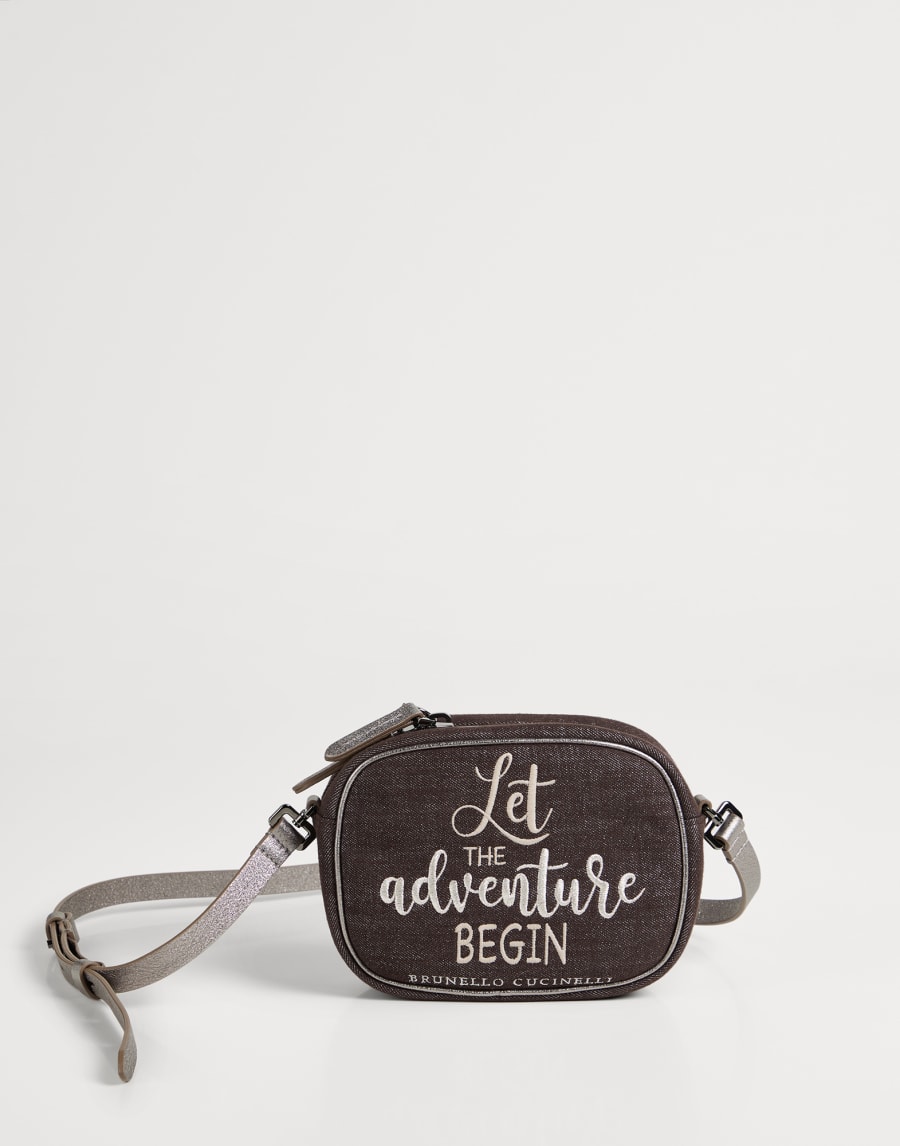 Bolso en denim Sparkling Gris Niña - Brunello Cucinelli