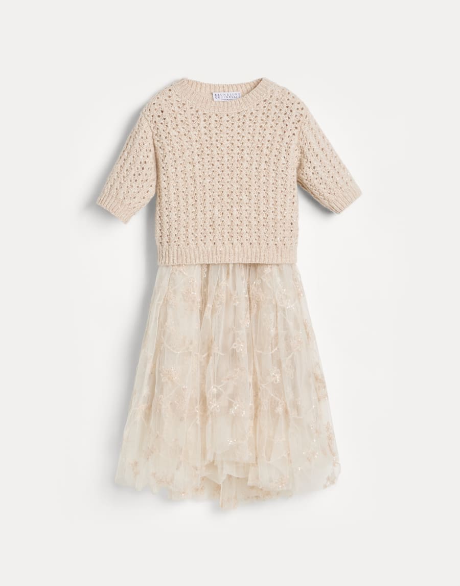 Abito in tulle Naturale Bambina - Brunello Cucinelli