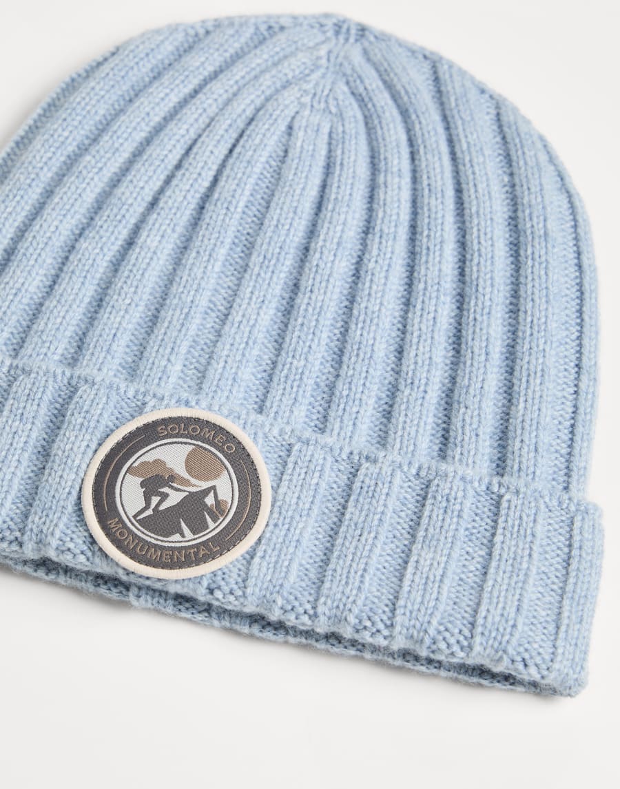 Rib knit beanie Sky Blue Boys - Brunello Cucinelli