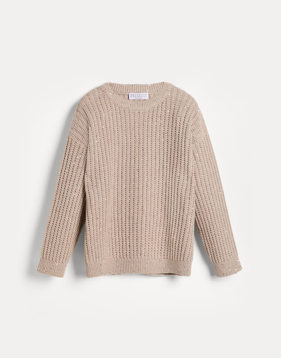 Maglia in cotone Beige Bambina - Brunello Cucinelli