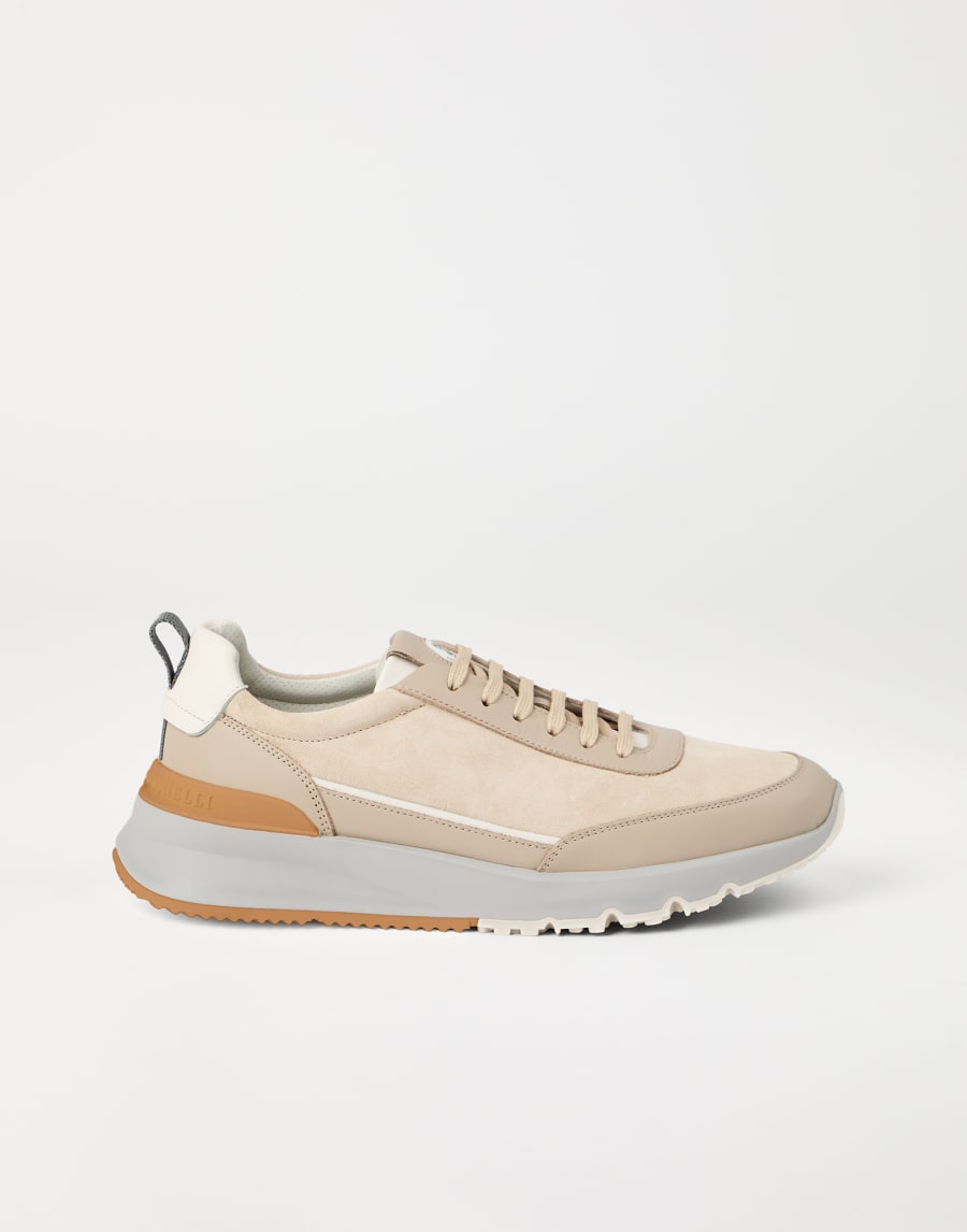 Suede and calfskin runners Buff Man - Brunello Cucinelli