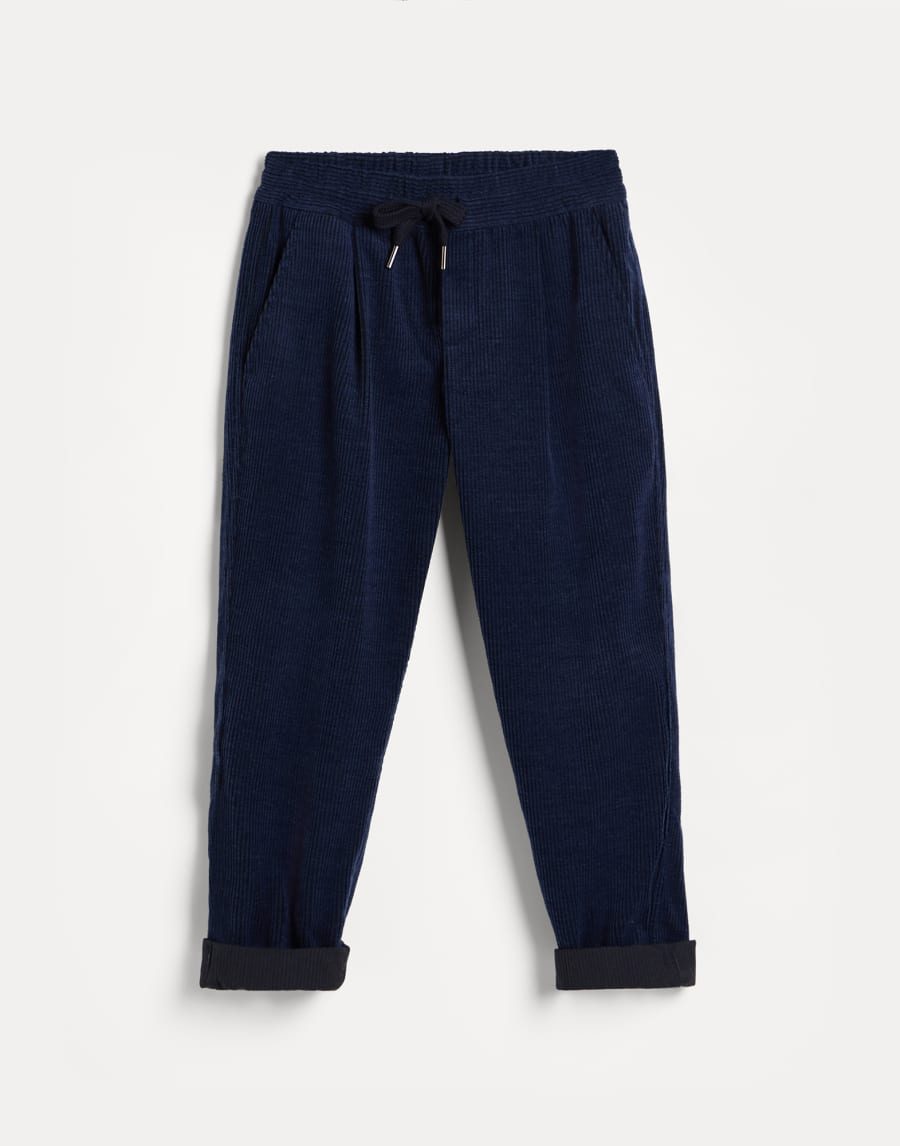 Pantalón de terciopelo de 500 líneas Azul Niño - Brunello Cucinelli