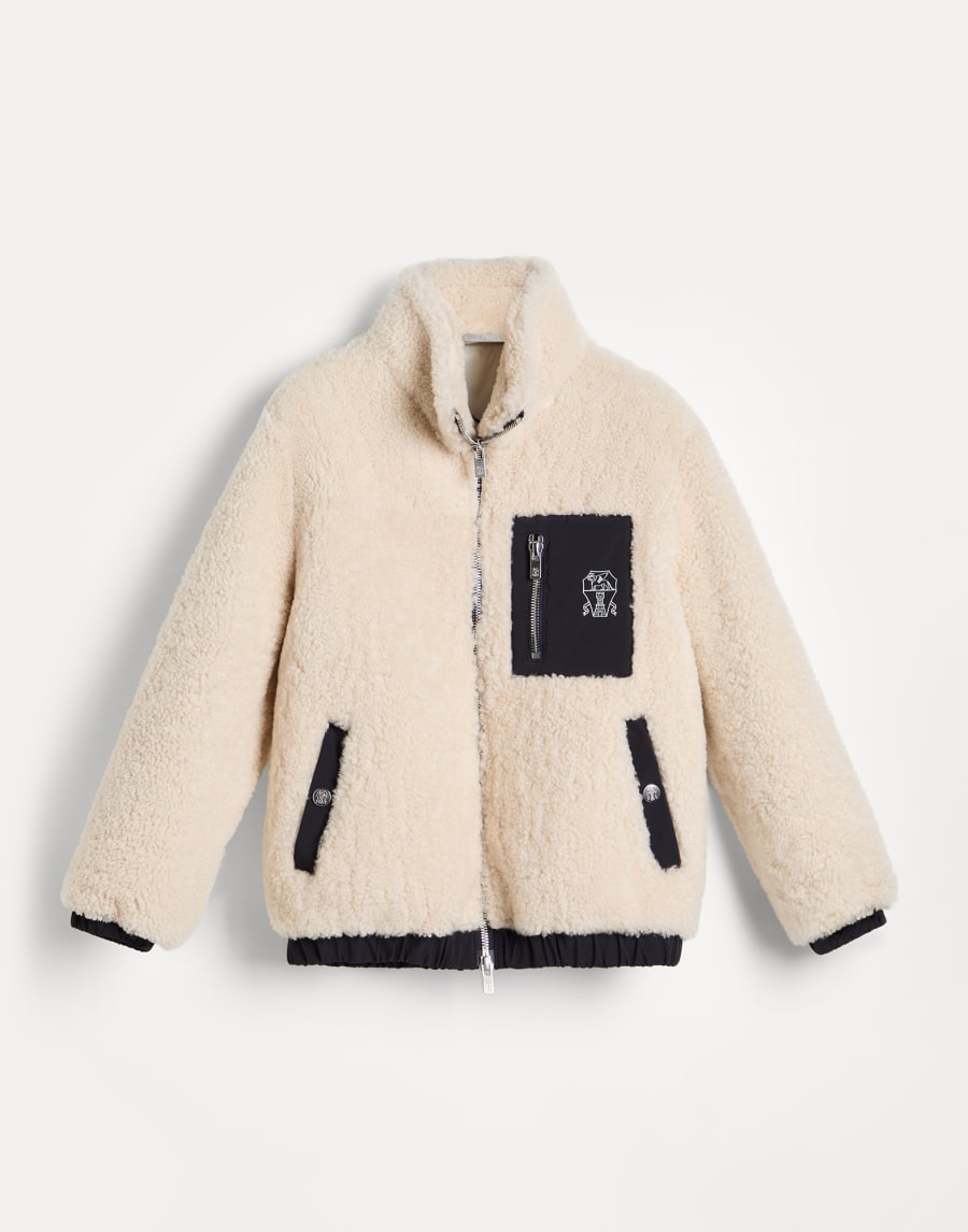 Куртка Panel Экрю Мальчики - Brunello Cucinelli