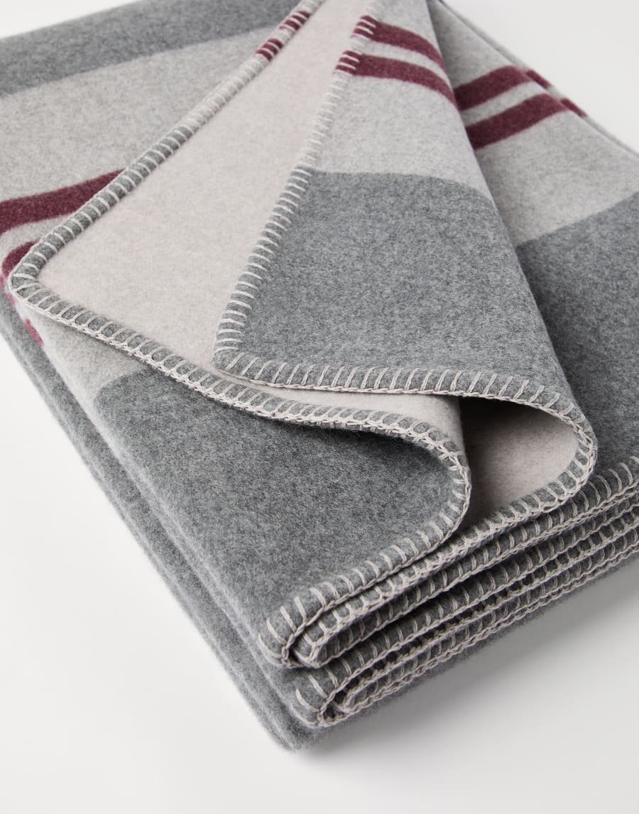 Plaid en cachemire double Gris Foncé Lifestyle - Brunello Cucinelli