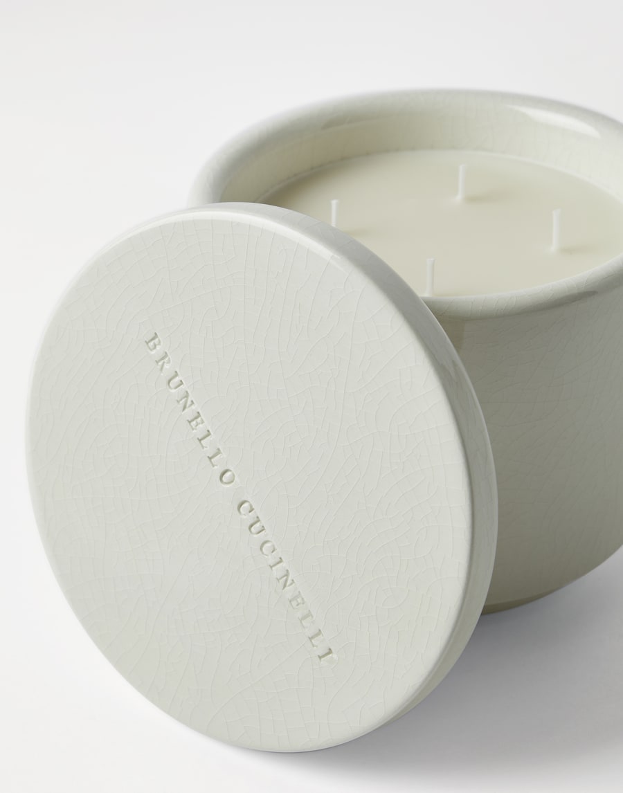 Maxi scented candle with lid White Lifestyle - Brunello Cucinelli