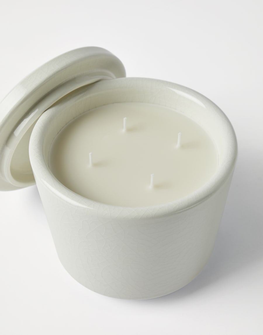 Maxi scented candle with lid White Lifestyle - Brunello Cucinelli