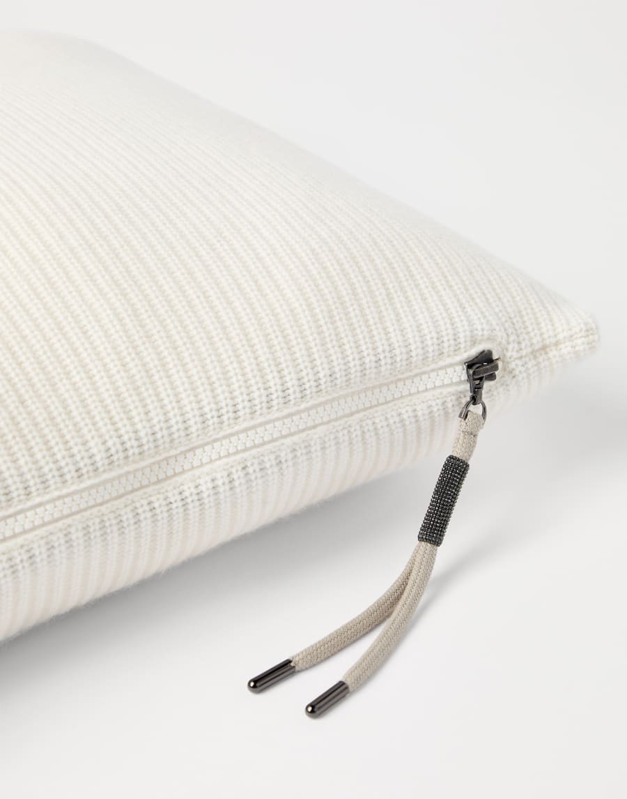 Kissen aus Strick Weiß Lifestyle - Brunello Cucinelli
