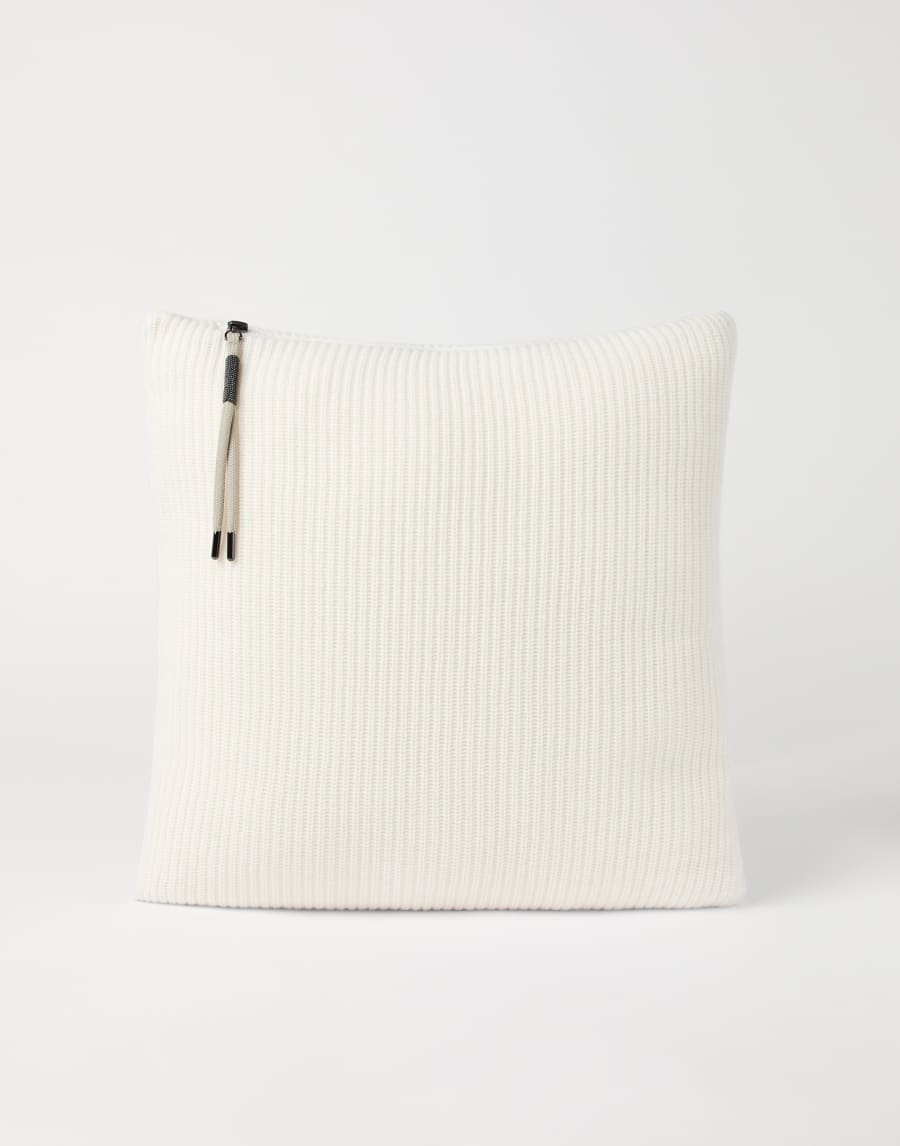 Knit cushion White Lifestyle - Brunello Cucinelli