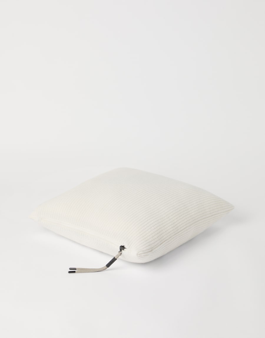 Knit cushion White Lifestyle - Brunello Cucinelli