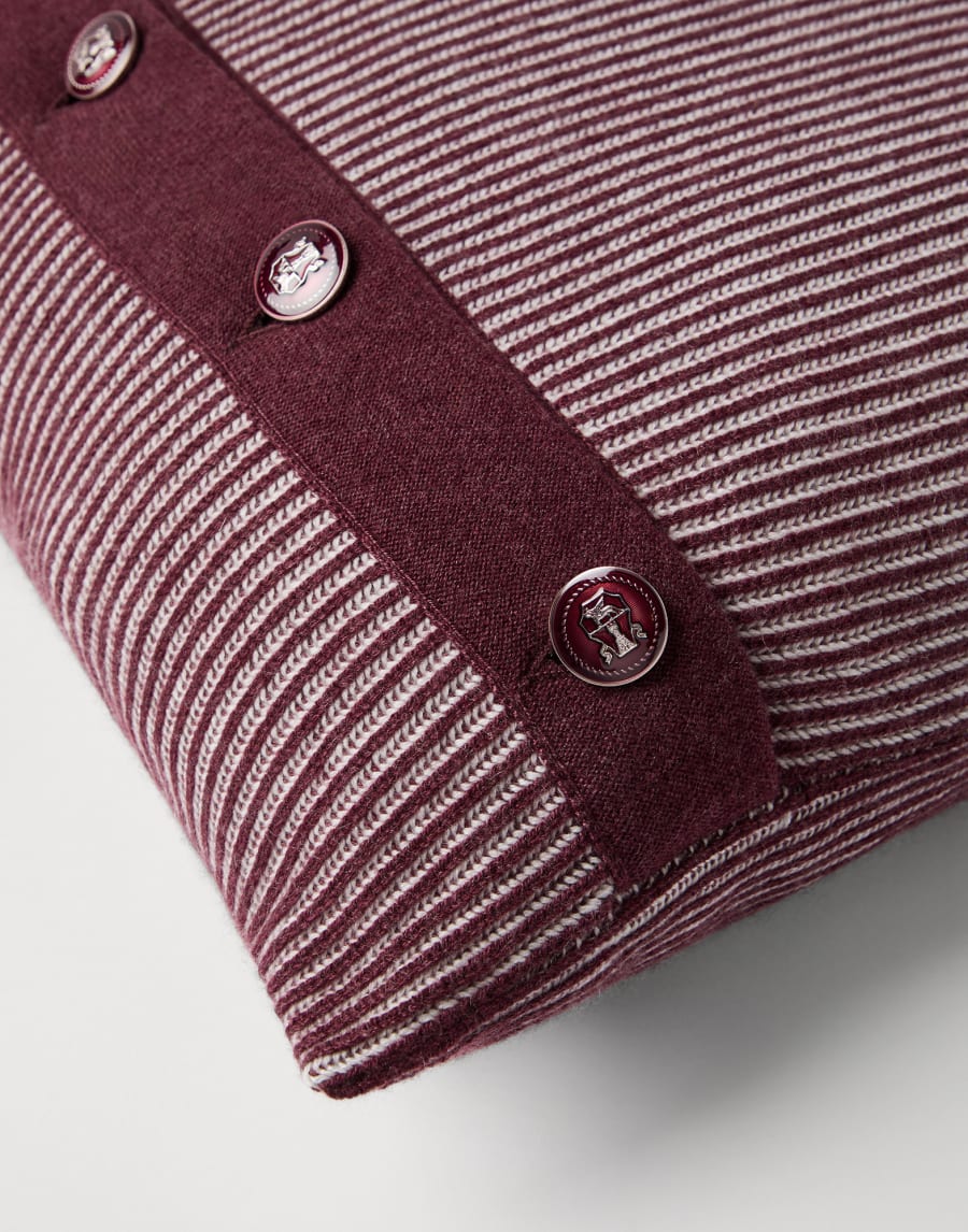 Vanisé cushion with buttons Amaranth Lifestyle - Brunello Cucinelli
