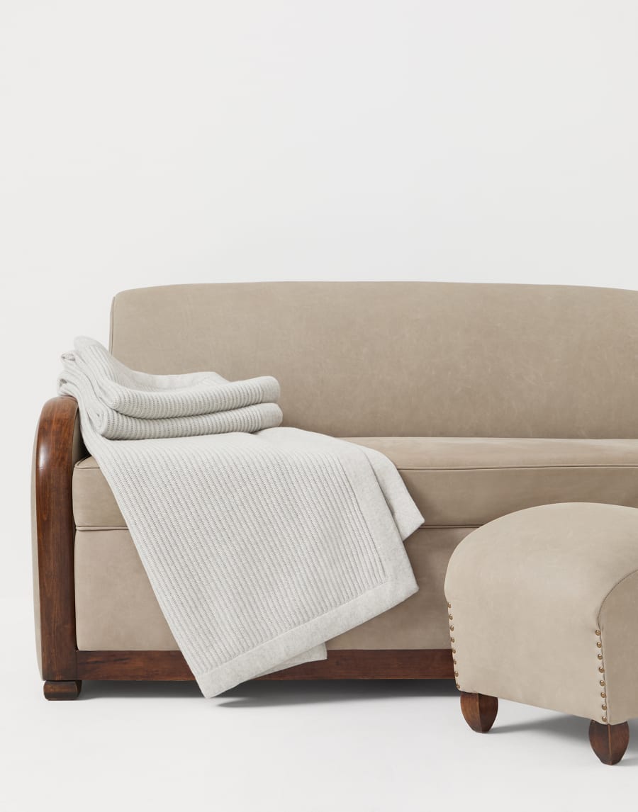 Cashmere throw Fog Lifestyle - Brunello Cucinelli