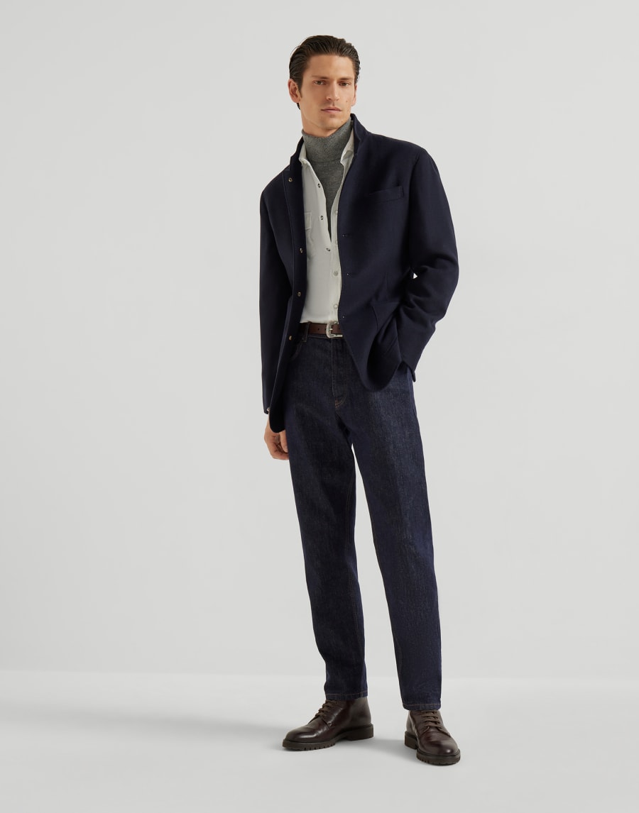 이지 핏 셔츠 스노 남성 - Brunello Cucinelli