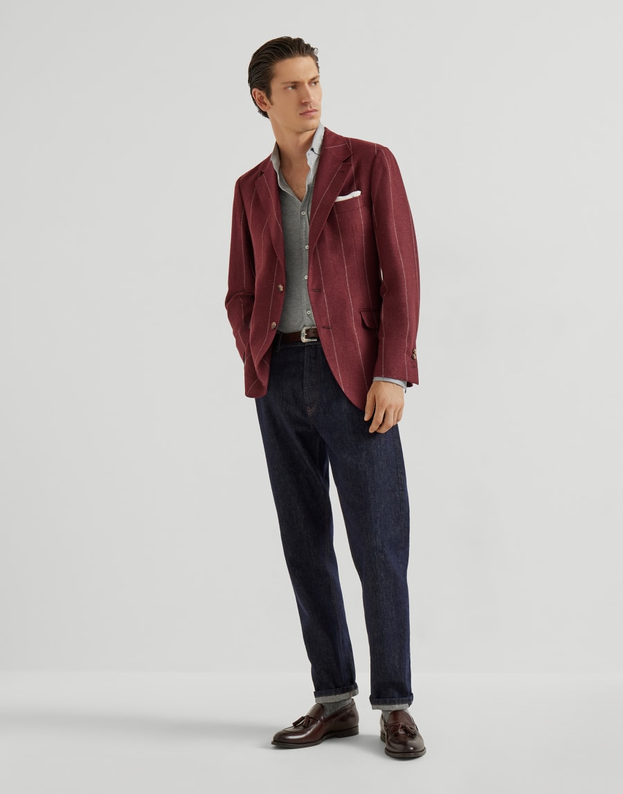 Lightweight jersey shirt Grey Man - Brunello Cucinelli