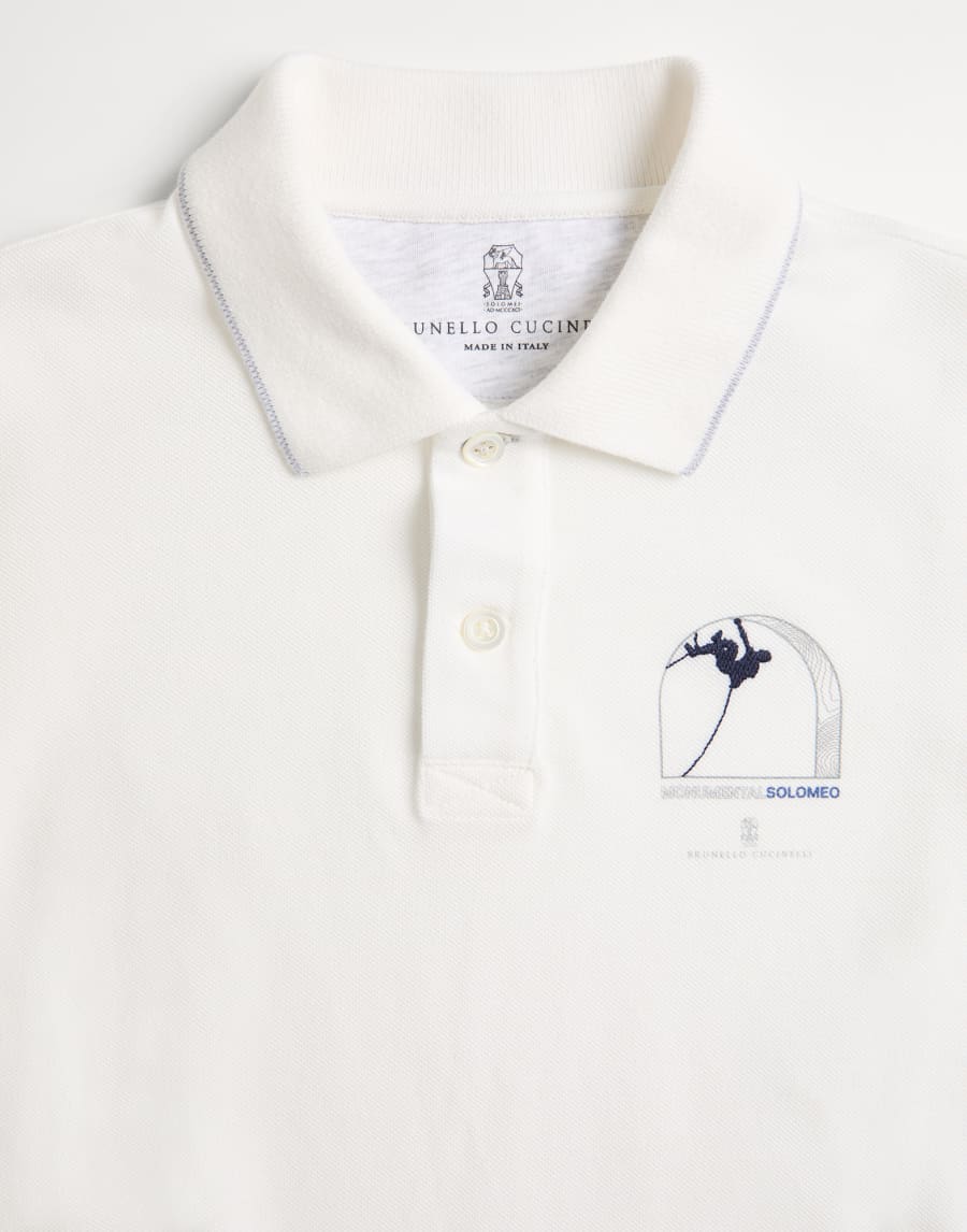 Piqué polo shirt White Boys - Brunello Cucinelli