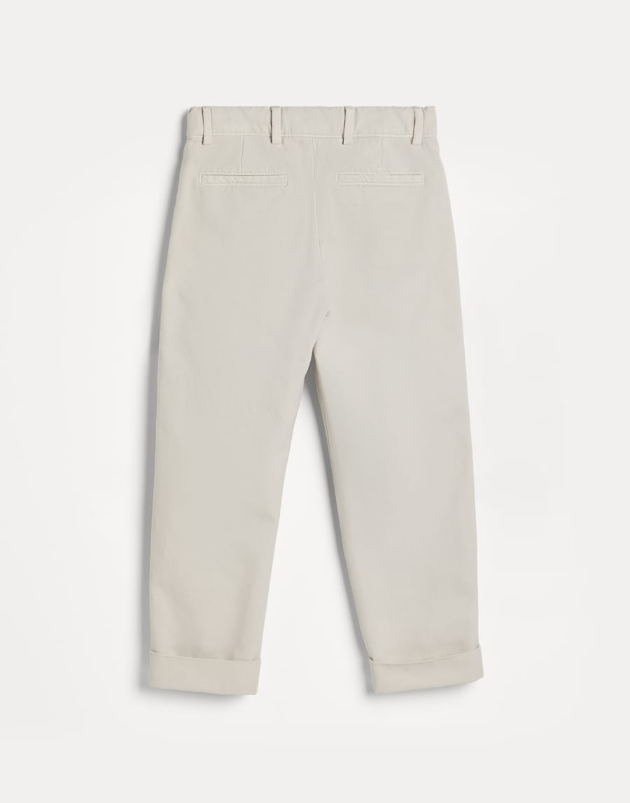Pantalone in gabardina Grigio Chiaro Bambino - Brunello Cucinelli