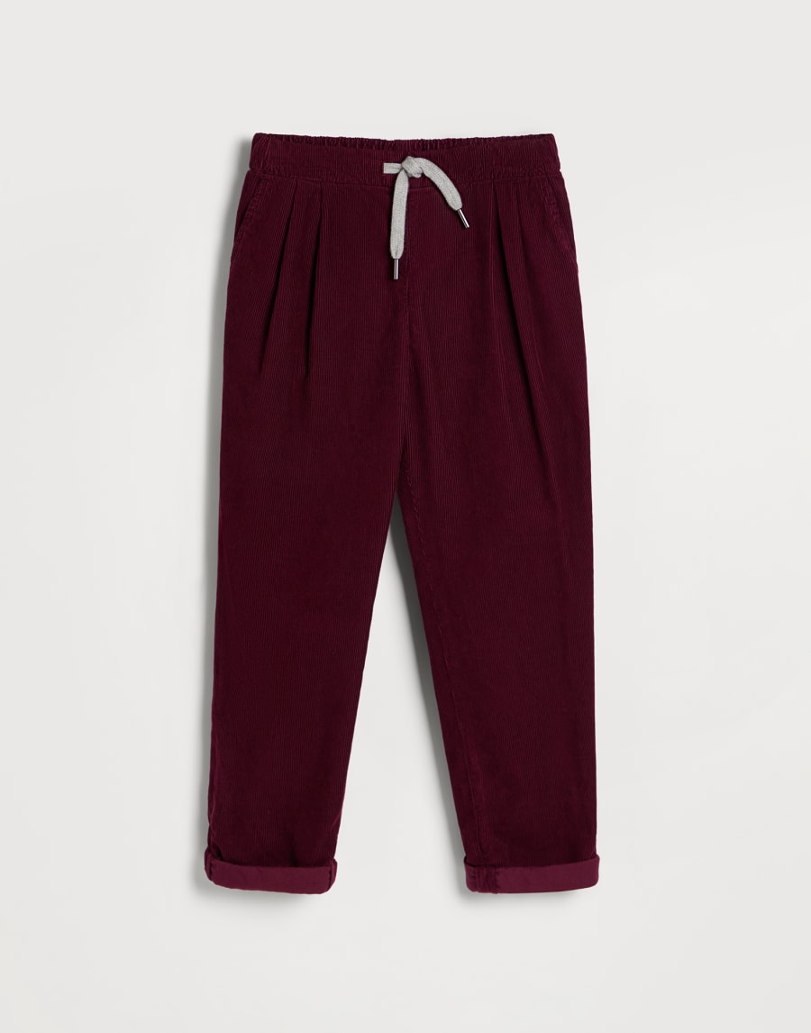 Pantalone in velluto Amaranto Bambino - Brunello Cucinelli