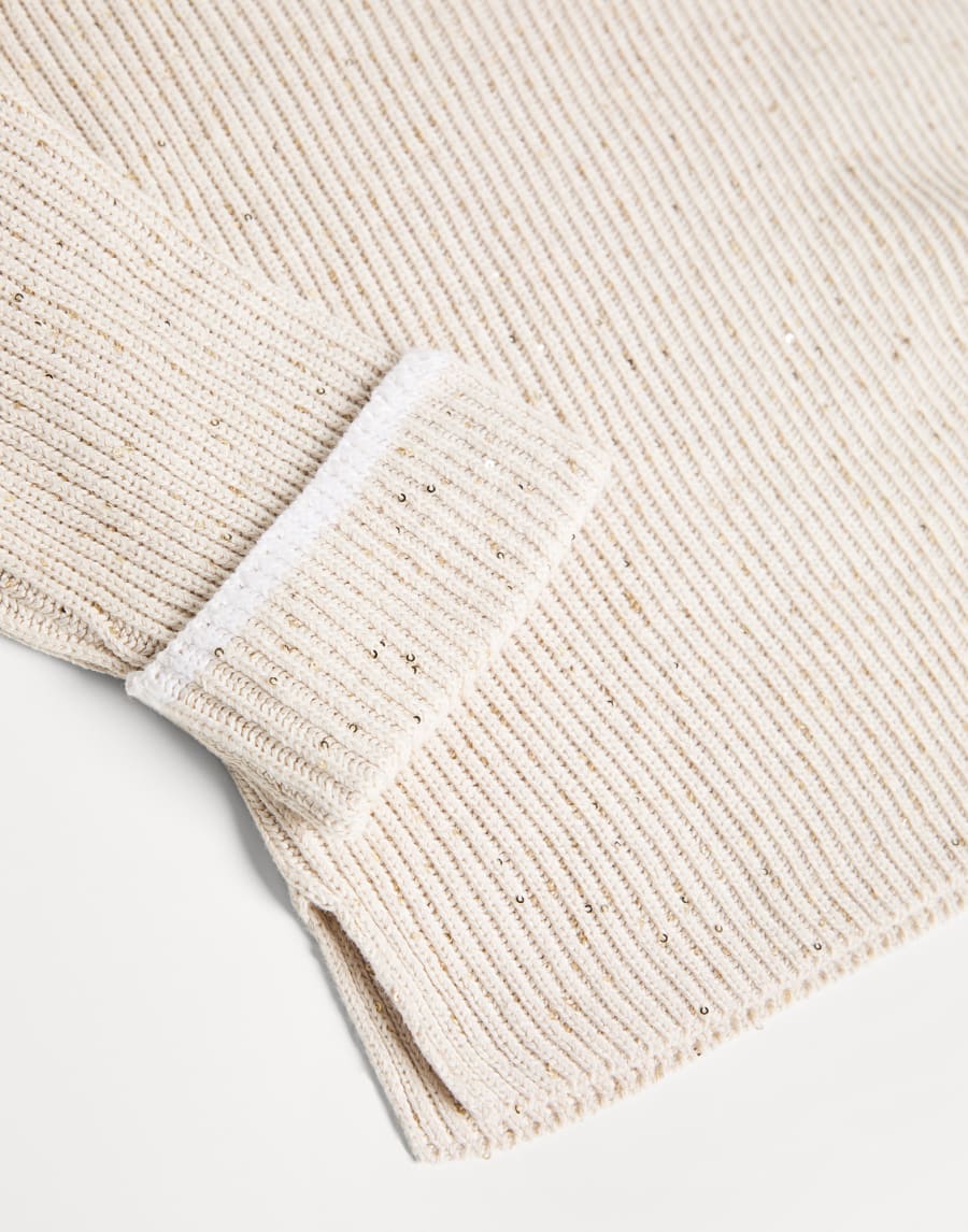 Pullover aus Baumwolle Hafer Mädchen - Brunello Cucinelli