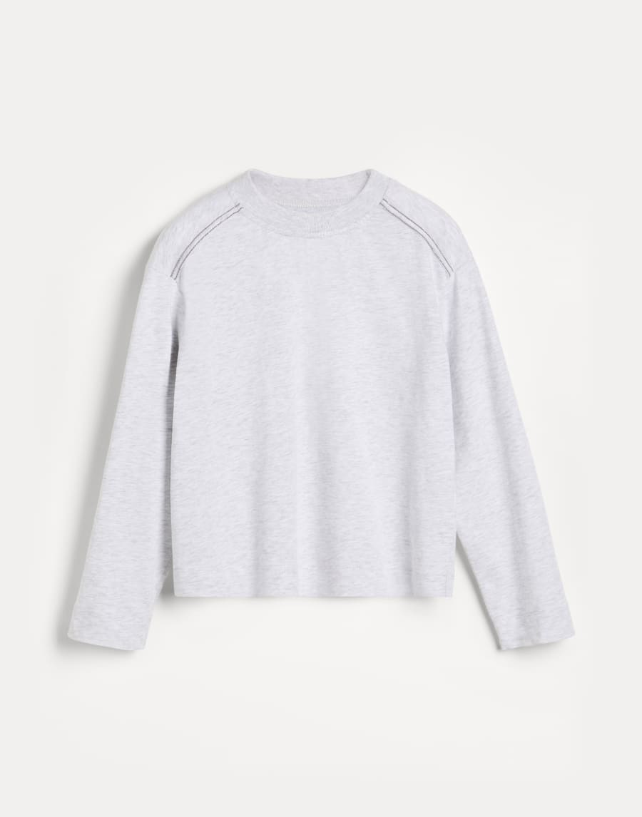 Long sleeve T-shirt Light Grey Girls - Brunello Cucinelli