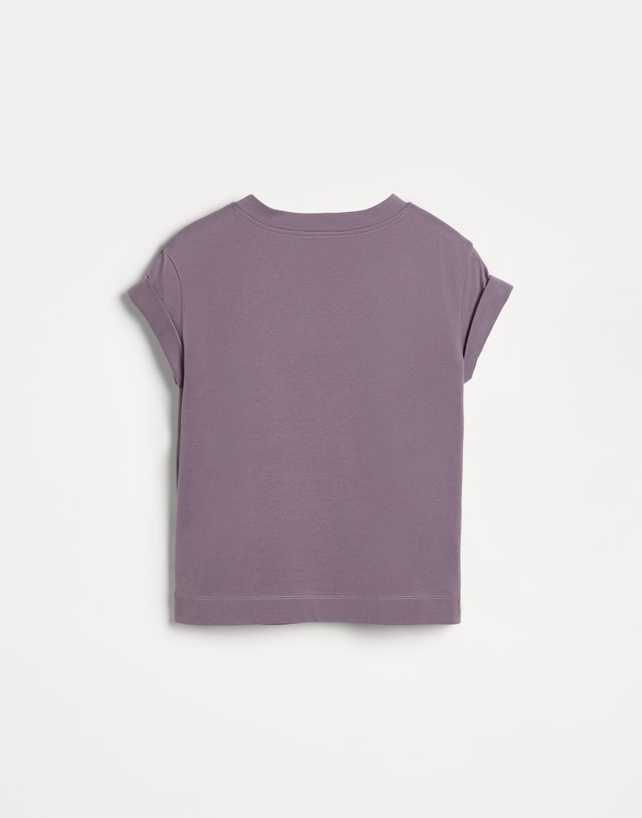 Jersey T-shirt Light Purple Girls - Brunello Cucinelli